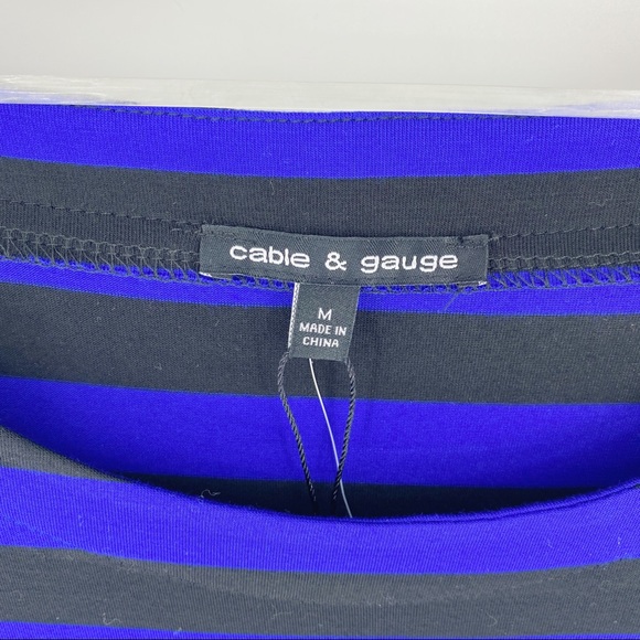 Cable & Gauge Black and Blue Stripe New Soft Top - Picture 4 of 9